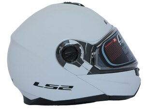 Мотошлем FF325 STROBE ELECTRIC SNOW Solid снегоходный LS2 (белый глянцевый, XL), фото 9