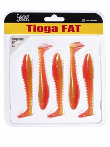 Виброхвосты съедобные LJ Pro Series TIOGA FAT 3.9in (10.00)/T26 5шт., фото 4