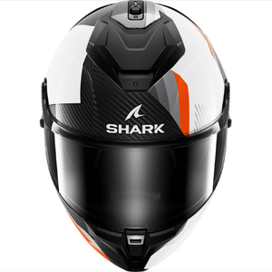 Шлем Shark SPARTAN GT PRO DOKHTA CARBON Black/White/Orange глянцевый S, фото 3