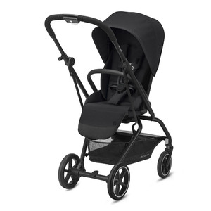 Коляска прогулочная Cybex Eezy S Twist Plus 2 BLK Deep Black с дождевиком и бампером, фото 1