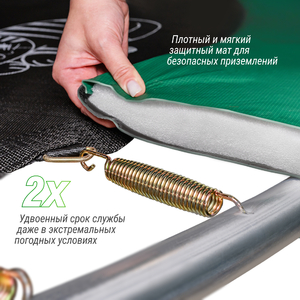 Батут UNIX line SUPREME GAME 16 ft (green), фото 7