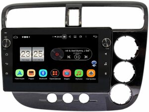 Штатная магнитола Honda Civic 7 (VII) 2000-2005 (с климатом) LeTrun BPX409-9206 на Android 10 (4/32, DSP, IPS, с голосовым ассистентом, с крутилками) (правый руль), фото 1