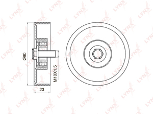 Ролик натяжного механизма / приводной LYNXauto PB-5027. Для: Suzuki, Сузуки, Grand Vitara(Гранд Витара) I-II 2.0 98> / Vitara 2.0 96-99 / Baleno 1.8 96-02., фото 2