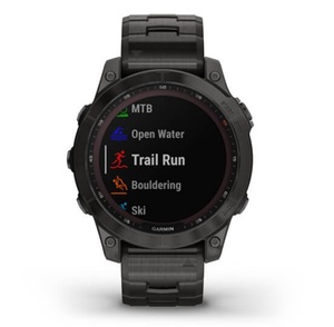 Умные часы Garmin Fenix 7 Sapphire Solar титановый серый DLC с серым титановым DLC браслетом, фото 10