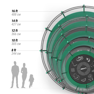 Батут UNIX line SUPREME GAME 16 ft (green), фото 11