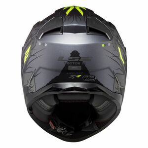 Мотошлем LS2 FF811 VECTOR II TRON (матовый черно-желтый, MATT BLACK H-V YELLOW, 2XL), фото 3