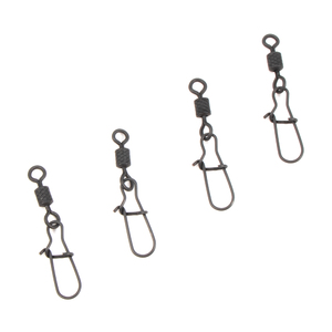 Вертлюг с застежкой Namazu Pro ROLLING RIBBED SWIVEL WITH NICE SNAP, цв. Carbon, р. 6, test-27 кг, к, фото 4
