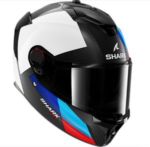 Шлем Shark SPARTAN GT PRO DOKHTA CARBON Black/White/Blue глянцевый (XL), фото 4