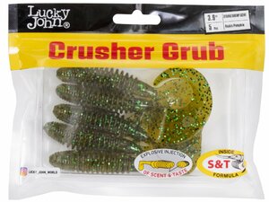 Твистеры съедобные искусственные LJ Pro Series CRUSHER GRUB 3,9in (09.90)/PA19 5шт., фото 4