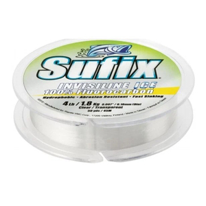 Леска зимняя SUFIX Invisiline Ice Fluorocarbon прозрачная 50м 0.16мм 2кг, фото 3