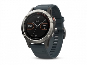 Garmin Fenix 5 серебристые с синим ремешком, фото 1