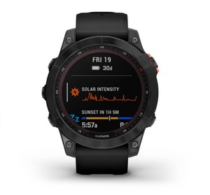 Умные часы Garmin Fenix 7 Solar серый с черным ремешком, фото 2