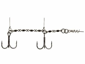Оснастка стал. Lucky John STINGER POWER CHAIN 3,5 и 8,0см, оснащ. тройниками разм.03/0 и 03/0 1шт., фото 2