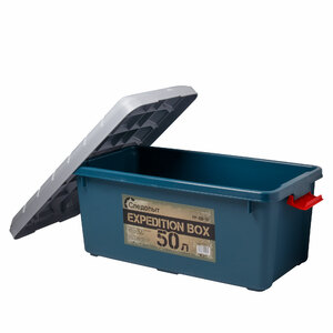 Ящик многофункц. особопрочный СЛЕДОПЫТ Expedition Box, 50 л, 700х360х320 мм, цв. зеленый/серый, фото 2