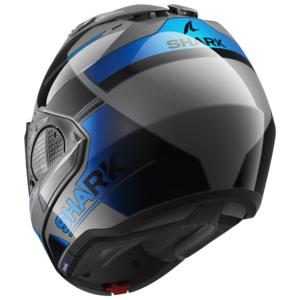 Шлем SHARK EVO GT TEKLINE Antracite/Chrome/Blue XL, фото 3