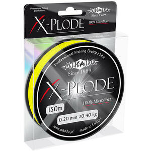 Плетеный шнур Mikado X-PLODE 0,22 yellow (150 м) - 24.45 кг., фото 1