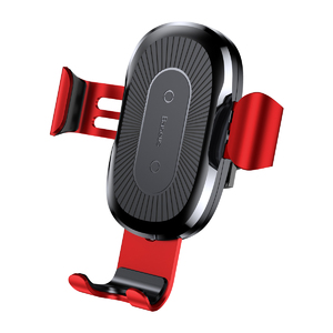 Беспроводное зарядное Baseus Wireless Charger Gravity Car Mount Red, фото 3