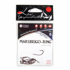 Крючок KOI "MARUSEIGO-RING", размер 6 (INT)/12 (AS), цвет BN (10 шт.), фото 5