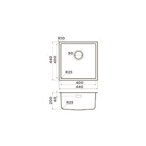 Кухонная мойка Omoikiri Tadzava 44-U/I-Quadro-IN нерж.сталь/нержавеющая сталь, фото 2