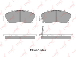 Колодки тормозные передние LYNXauto BD-3405. Для: Honda, Хонда, Accord(Акорд) >02/Integra 98> / HR-V 98> / CR-V >02/Prelude >00/Legend 91-96., фото 2