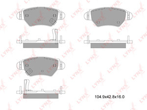 Колодки тормозные задние LYNXauto BD-5910. Для: OPEL Astra F / G 1.2-2.0D 98-05 / Zafira A 2.0D 99-05, фото 1