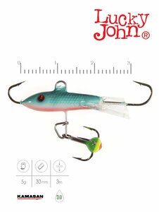 Балансир Lucky John CLASSIC 3 с тр. 30мм/54 блистер, фото 3