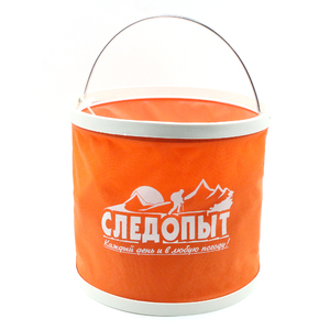 Ведро складное "СЛЕДОПЫТ", 9 л, оранж., без чехла, фото 2
