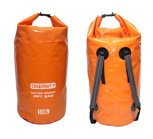 Гермомешок СЛЕДОПЫТ Dry Bag с лямками 100 л, ПВХ, синий, фото 3
