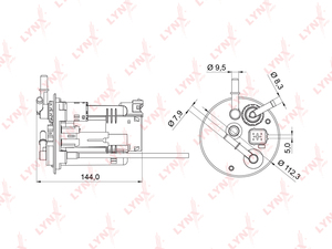 Фильтр топливный погружной LYNXauto LF-980M. Для: SUZUKI Liana(RH / ER) 1.3-1.6 01-07 / Aerio(ER) 1.6 04>, фото 1