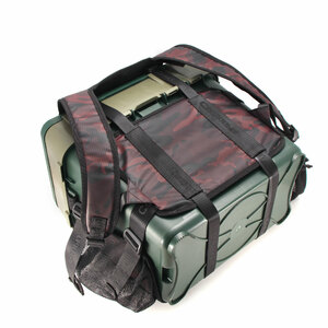 Сумка-рюкзак СЛЕДОПЫТ для зимнего ящика универ., 3 кармана, цв. КМФ бордовый, фото 6