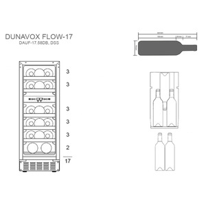 Встраиваемый винный шкаф Dunavox DAUF-17.58DSS, фото 6