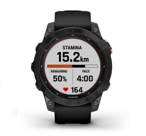 Умные часы Garmin Fenix 7 Solar серый с черным ремешком, фото 4