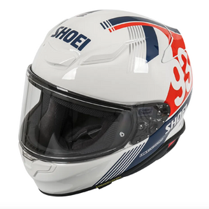 Мотошлем NXR 2 MM93 RETRO SHOEI (бело-сине-красный глянцевый, TC-10, S), фото 3