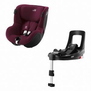 Автокресло Britax Roemer DUALFIX iSENSE Burgundy Red + база FLEX BASE iSENSE, фото 1