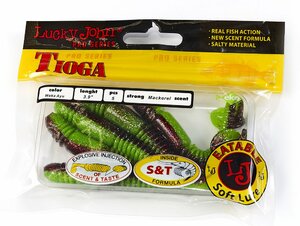 Виброхвосты съедобные LJ Pro Series TIOGA 3.9in (10.00)/T44 5шт., фото 4