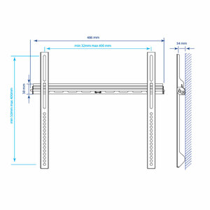 Кронштейн настенный для LED/LCD телевизоров KROMAX VEGA-11 BLACK, фото 8