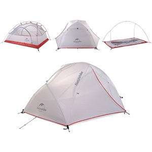 Палатка Naturehike Star-river 2 NH17T012-T двухместная сверхлегкая с ковриком, серо-черная, фото 2