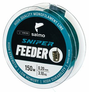 Леска моно. Salmo Sniper FEEDER Moss Green 150/020, фото 3