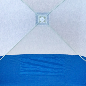 Палатка зимняя куб СЛЕДОПЫТ 2,1 х2,1 м, Oxford 210D PU 1000, S по полу 4,4 кв.м, цвет синий/белый с принтом, фото 6