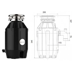 Измельчитель пищевых отходов Bone Crusher 810 AS+Магнитный улавливатель, фото 4