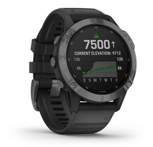 Garmin Fenix 6 PRO Solar серый с черным ремешком, фото 2