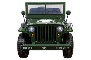 Детский электромобиль Джип ToyLand Jeep Willys YKE 4137 Army green, фото 2