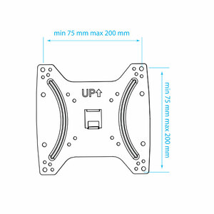 Настенный кронштейн для LED/LCD телевизоров KROMAX OPTIMA-200 BLACK, фото 3