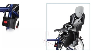 Заднее велокресло детское STARK GHBIKE GH-511 black на подседельную трубу, быстросъемное, фото 5