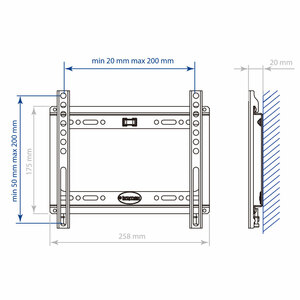 Настенный кронштейн для LED/LCD телевизоров KROMAX IDEAL-5 WHITE, фото 8