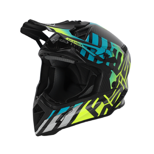 Шлем Acerbis STEEL CARBON 22-06 Light Blue/Fluo Yellow глянцевый M, фото 1