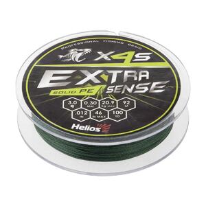 Шнур Extrasense X4S PE Green 92m 3.0/46LB 0.30mm (HS-ES-X4S-3/46LB) Helios, фото 2