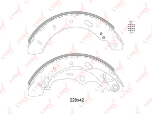 Барабанные тормозные колодки LYNXauto BS-3003, фото 1