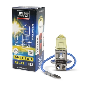 Галогенная автомобильная лампа AVS ATLAS, H3, 12 В, 55 Вт, 3000 К, цоколь PK22s, фото 2