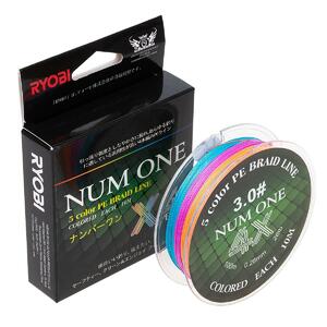 Шнур NUM ONE PE4X-100M 3.0#/0,285 mm Multi Colour Ryobi, фото 2